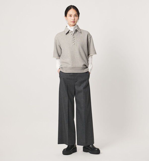 UNITED ARROWS「【別注】＜CINOH＞パールモチーフ スウェット ポロシャツ」|スウェット・ジャージ|