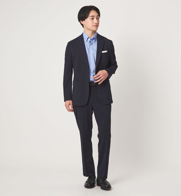 UNITED ARROWS green label relaxing「A+ ラッカンジャージ スタンダード イージー NP スラックス セットアップパンツ -ウォッシャブル・ストレッ」|スラックス|