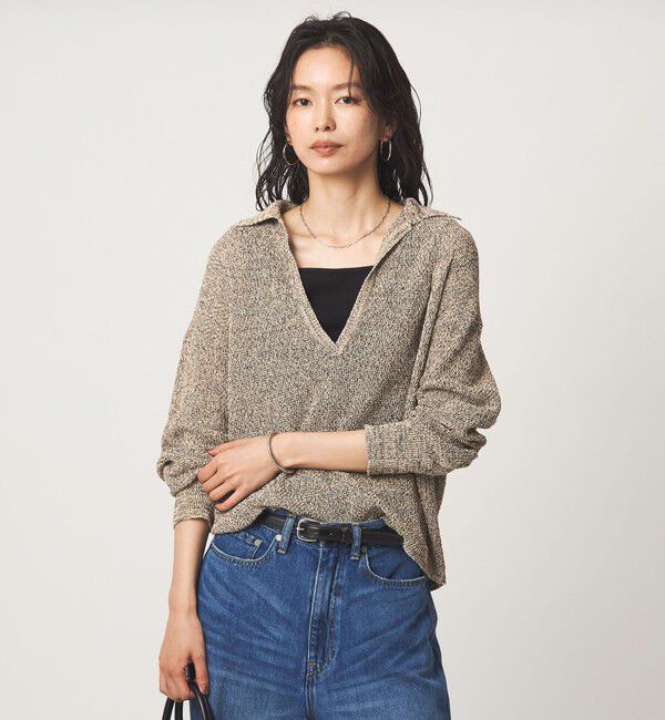 UNITED ARROWS green label relaxing「メランジ スキッパー ニット」|ニット・セーター|