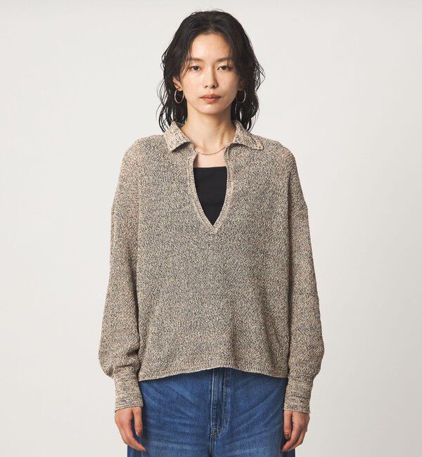 UNITED ARROWS green label relaxing「メランジ スキッパー ニット」|ニット・セーター|
