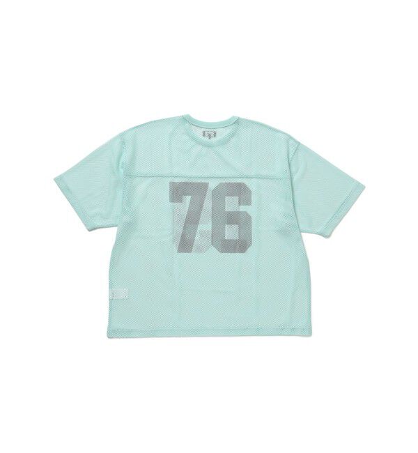 BEAMS「メッシュ プリント Tシャツ【ワイドショートフィット】」|Tシャツ・カットソー|