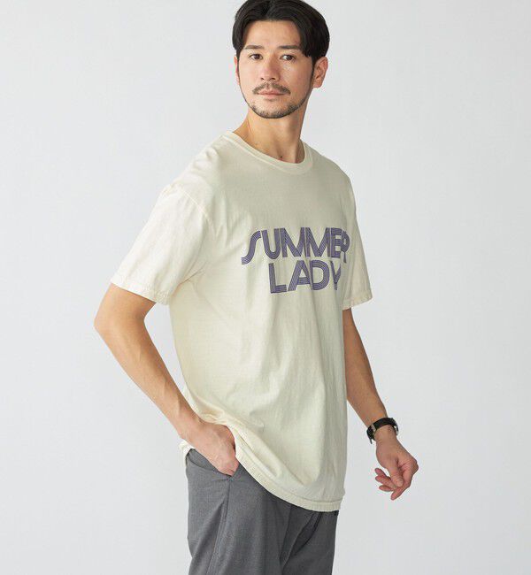 SHIPS「【SHIPS別注】THE DAY ON THE BEACH: ガーメントダイ プリント Tシャツ」|Tシャツ・カットソー|