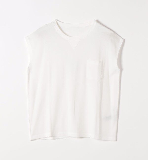 SHIPS any「SHIPS any:〈洗濯機可能〉シアー 裏毛 クルーネック フレンチ スリーブ TEE」|Tシャツ・カットソー|