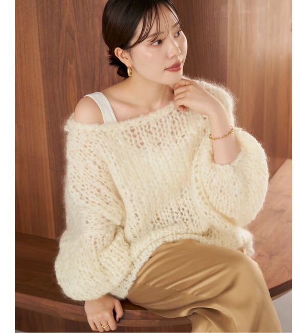 Plage「《追加予約》HAND KNIT ジャンボタム プルオーバー」|ニット・セーター|