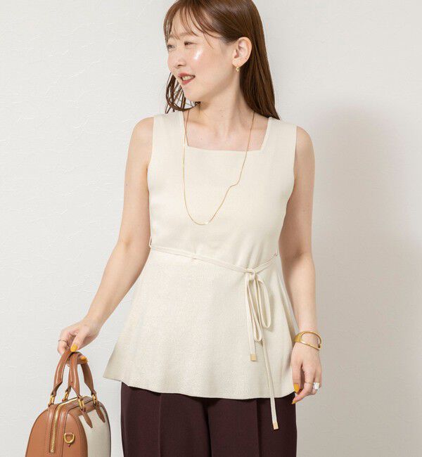 NOLLEY'S sophi「《手洗い可能》【TORRAZZO DONNA/トラッゾドンナ】2way Square Neck Knit ブラウス」|ニット・セーター|