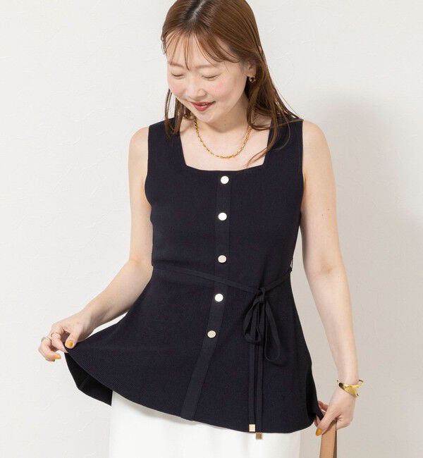 NOLLEY'S sophi「《手洗い可能》【TORRAZZO DONNA/トラッゾドンナ】2way Square Neck Knit ブラウス」|ニット・セーター|