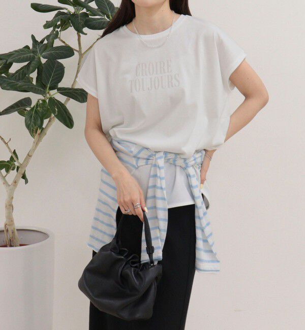 fredy emue「【UVカット/接触冷感】フレンチロゴＴシャツ」|Tシャツ・カットソー|