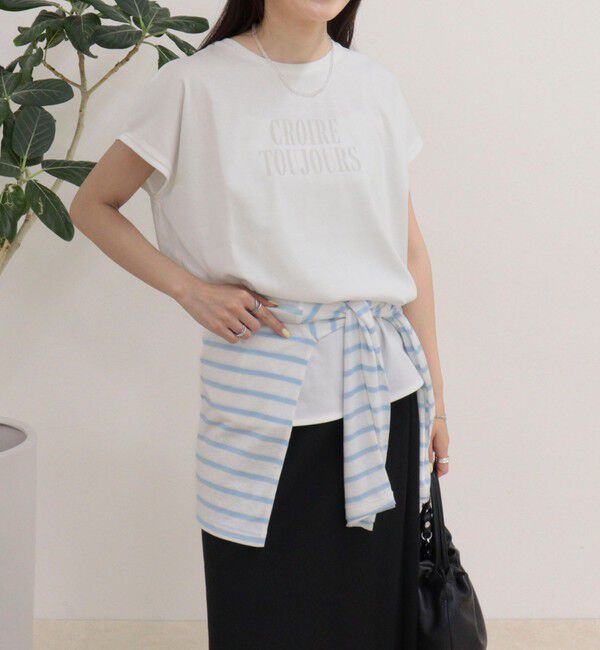 fredy emue「【UVカット/接触冷感】フレンチロゴＴシャツ」|Tシャツ・カットソー|
