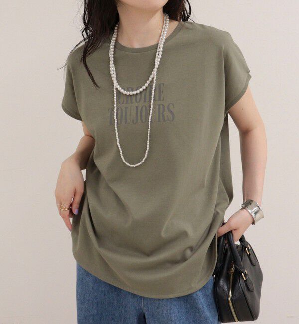 fredy emue「【UVカット/接触冷感】フレンチロゴＴシャツ」|Tシャツ・カットソー|