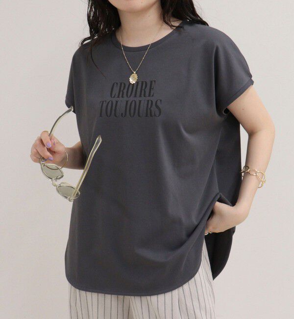 fredy emue「【UVカット/接触冷感】フレンチロゴＴシャツ」|Tシャツ・カットソー|