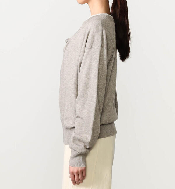 UNFIL「UNFIL | フロントドレープ ニットプルオーバー WOMEN」|ニット・セーター|