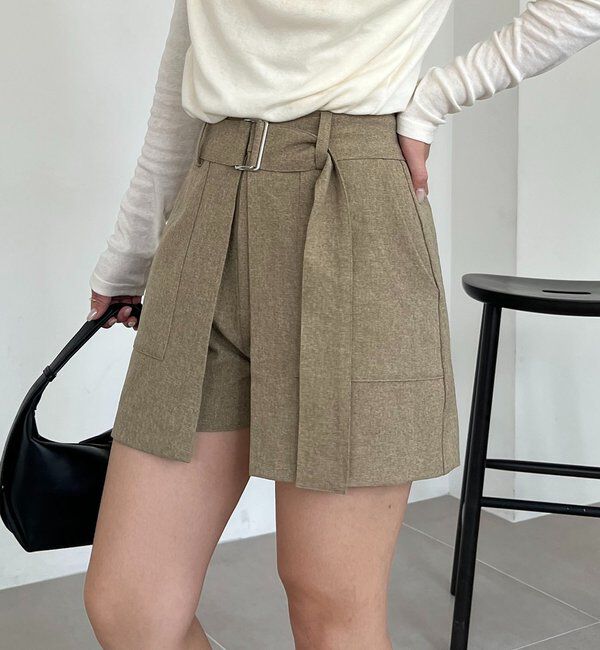  「【セットアップ対応】スカートレイヤードショートパンツ」|スカート|