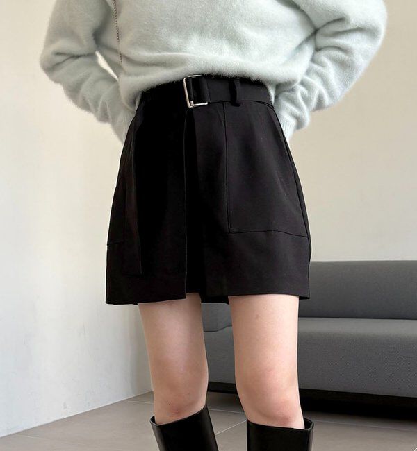  「【セットアップ対応】スカートレイヤードショートパンツ」|スカート|