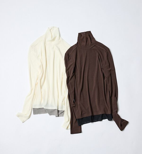 NOMINE「メッシュオフタートル｜シアー 配色【予約】」|Tシャツ・カットソー|