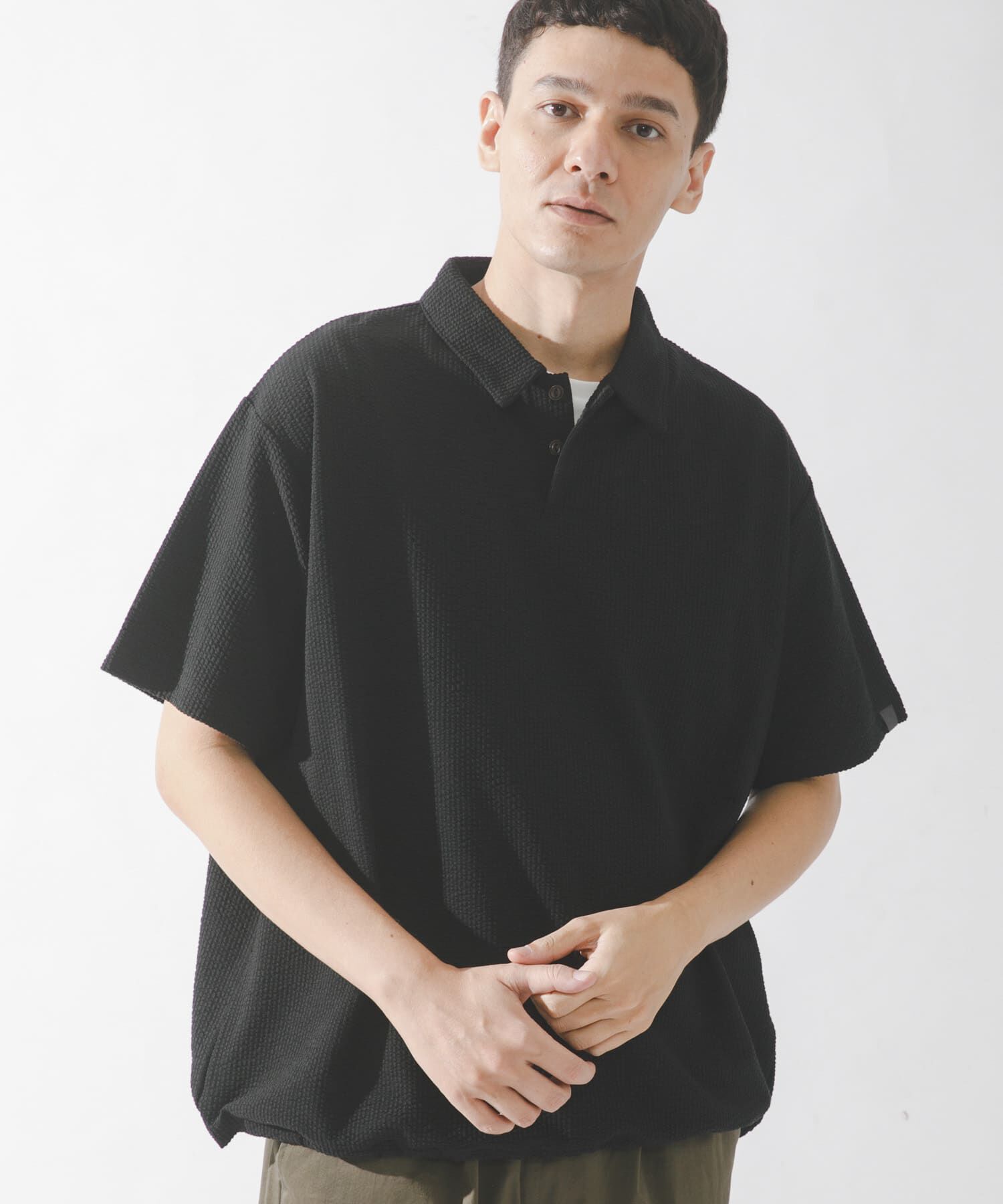 Sonny Label 「カットシアサッカー襟付きプルオーバー」|Tシャツ・カットソー|