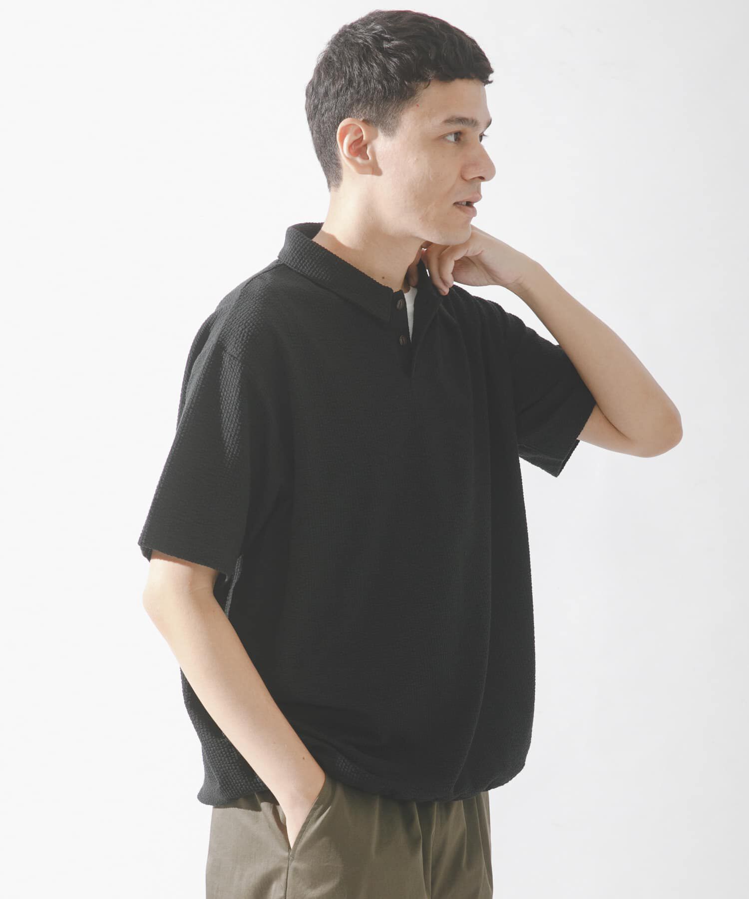 Sonny Label 「カットシアサッカー襟付きプルオーバー」|Tシャツ・カットソー|