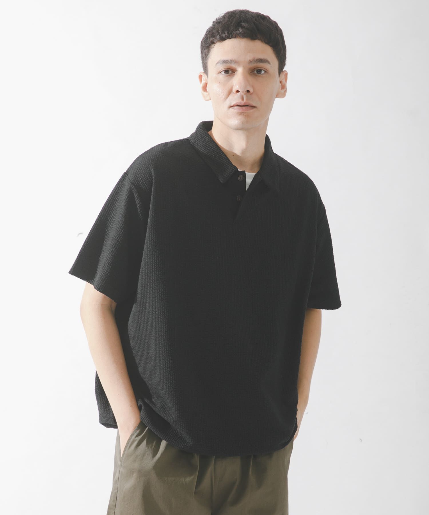 Sonny Label 「カットシアサッカー襟付きプルオーバー」|Tシャツ・カットソー|