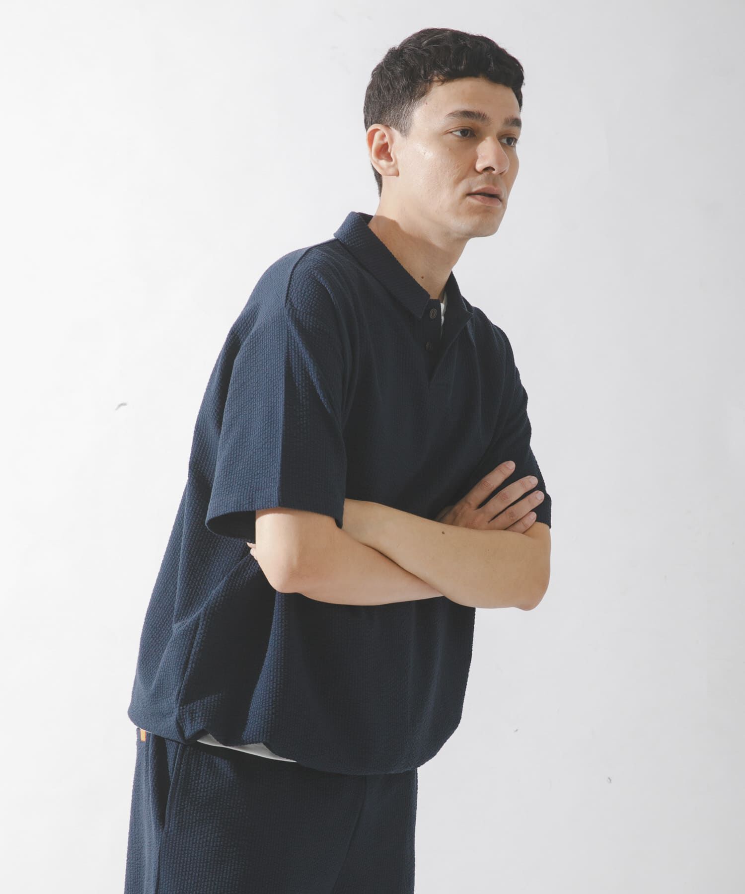 Sonny Label 「カットシアサッカー襟付きプルオーバー」|Tシャツ・カットソー|