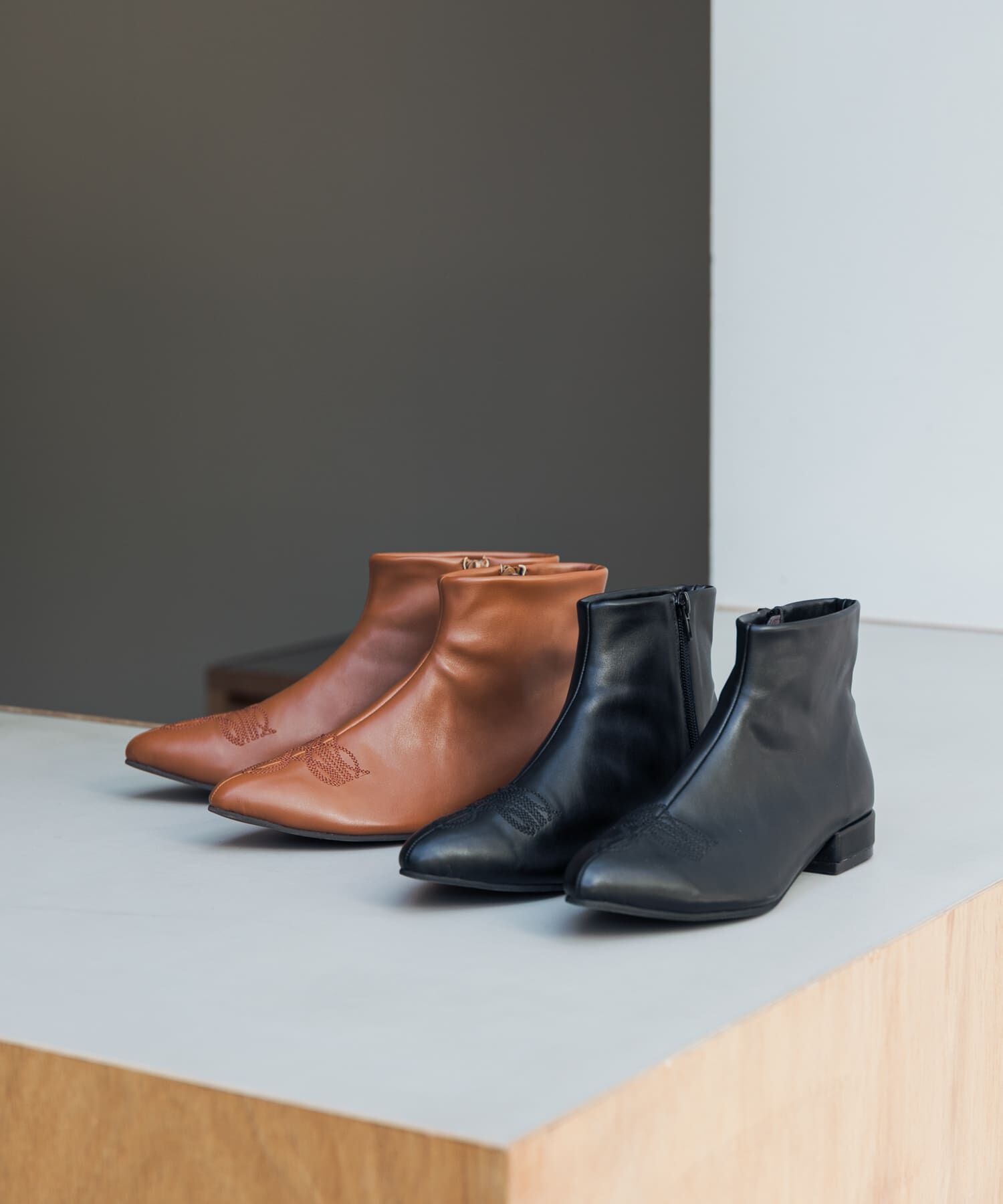 URBAN RESEARCH DOORS「ステッチショートブーツ」|ショートブーツ|