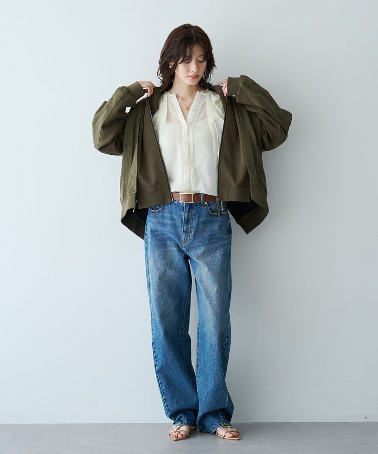 Editt by YECCA VECCA「異素材切替MA-1風ブルゾン」|ブルゾン・スタジャン|