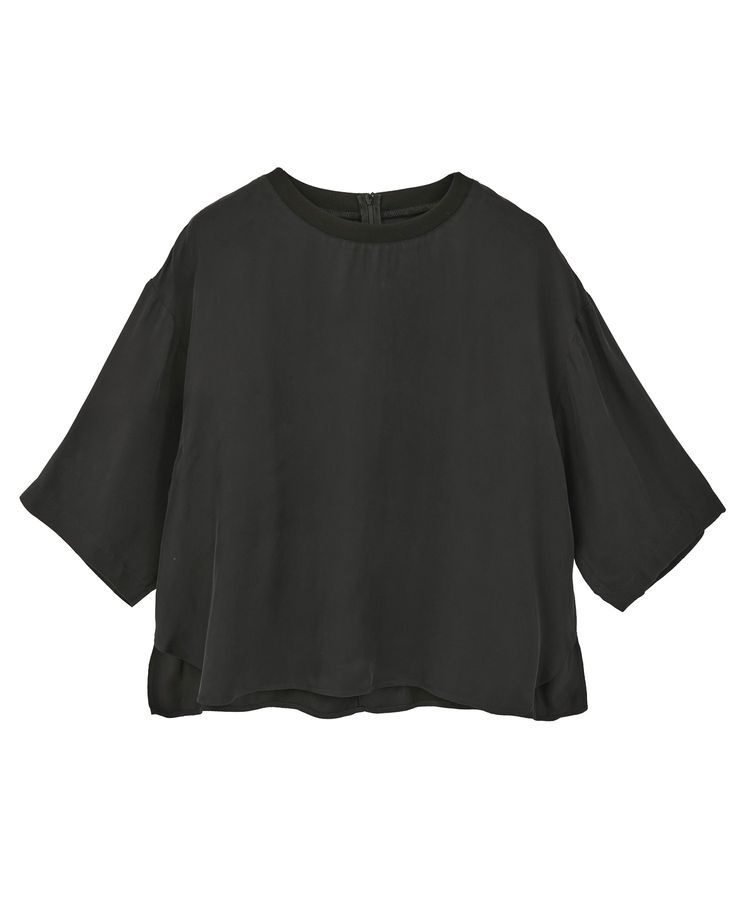 GARAGE OF GOOD CLOTHING「キュプラ混7分袖プルオーバー」|シャツ・ブラウス|Black