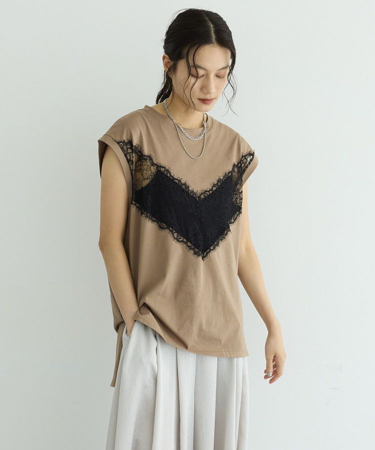 GARAGE OF GOOD CLOTHING「【EC限定】レースドッキングTシャツ」|Tシャツ・カットソー|