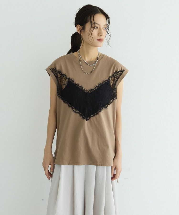 GARAGE OF GOOD CLOTHING「【EC限定】レースドッキングTシャツ」|Tシャツ・カットソー|