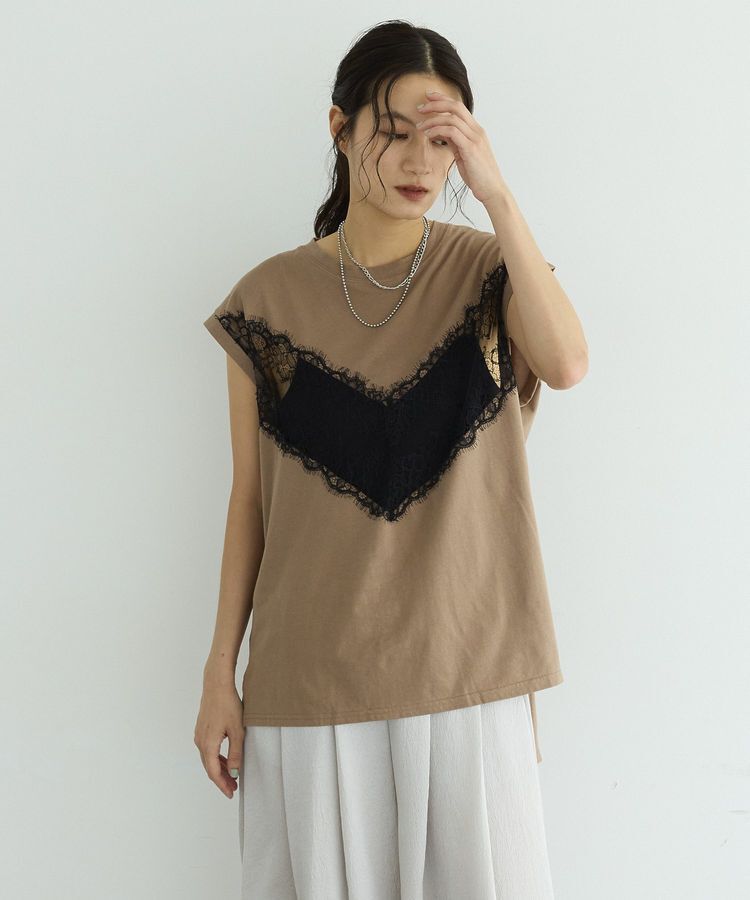 GARAGE OF GOOD CLOTHING「【EC限定】レースドッキングTシャツ」|Tシャツ・カットソー|