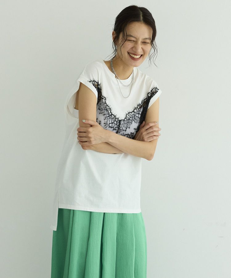 GARAGE OF GOOD CLOTHING「【EC限定】レースドッキングTシャツ」|Tシャツ・カットソー|