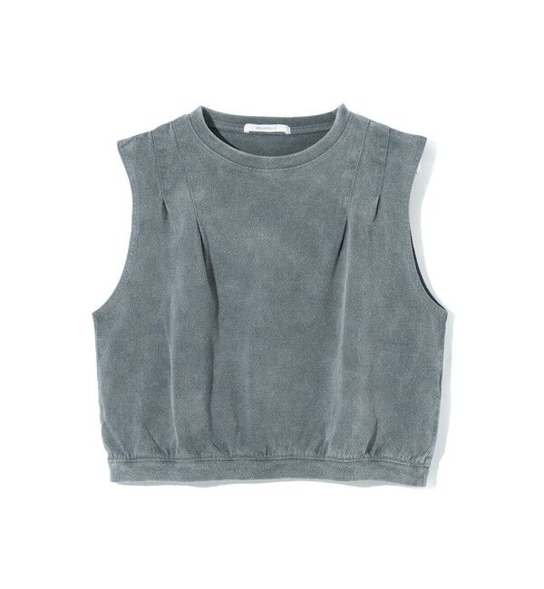 MIDIUMISOLID「MIDIUMISOLID for Ladies ピグメントタックノースリーブプルオーバー」|Tシャツ・カットソー|グレーグレー