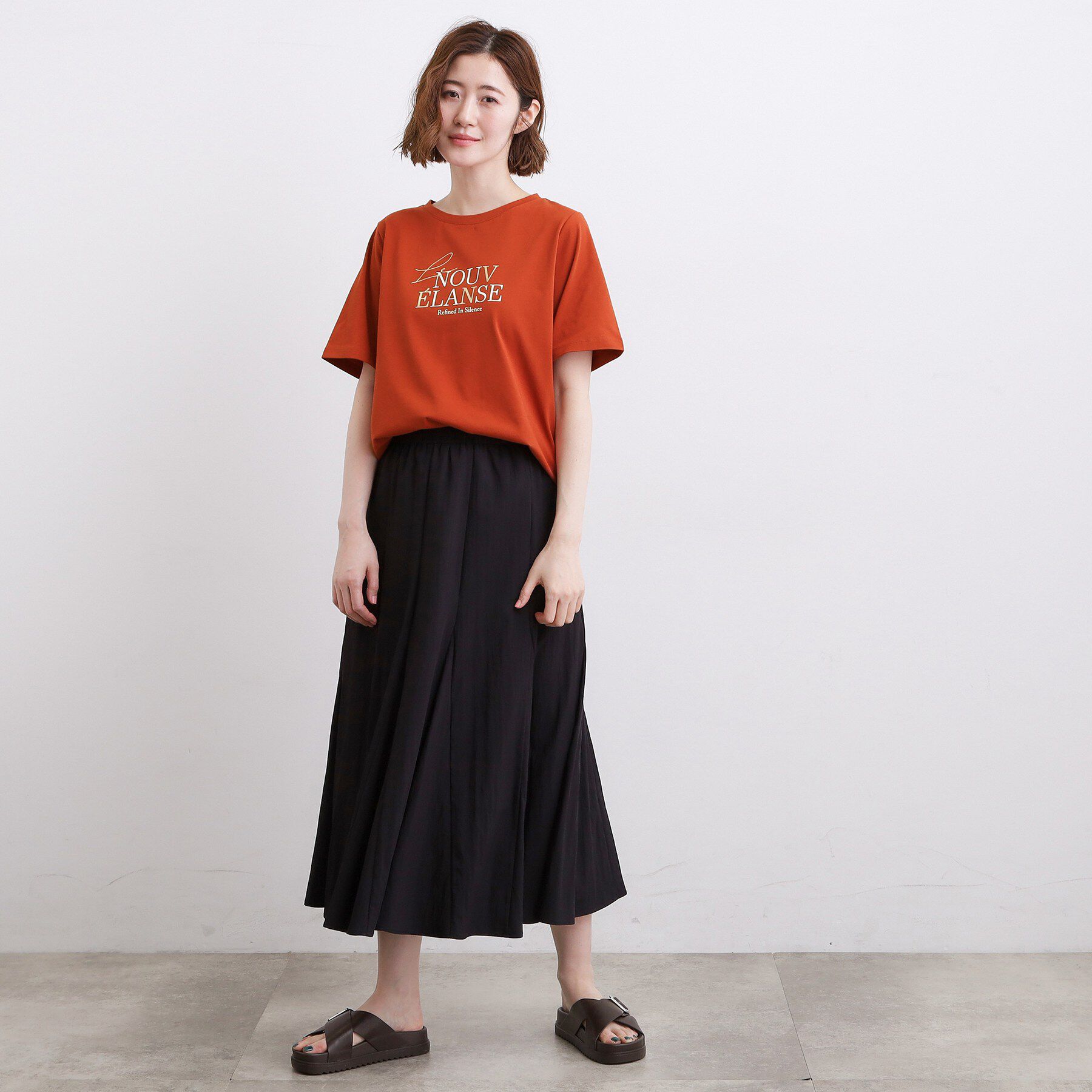 grove「【吸水速乾・UVカット・接触冷感・マシンウォッシャブル】ベーシックMIXロゴプリントT」|Tシャツ・カットソー|