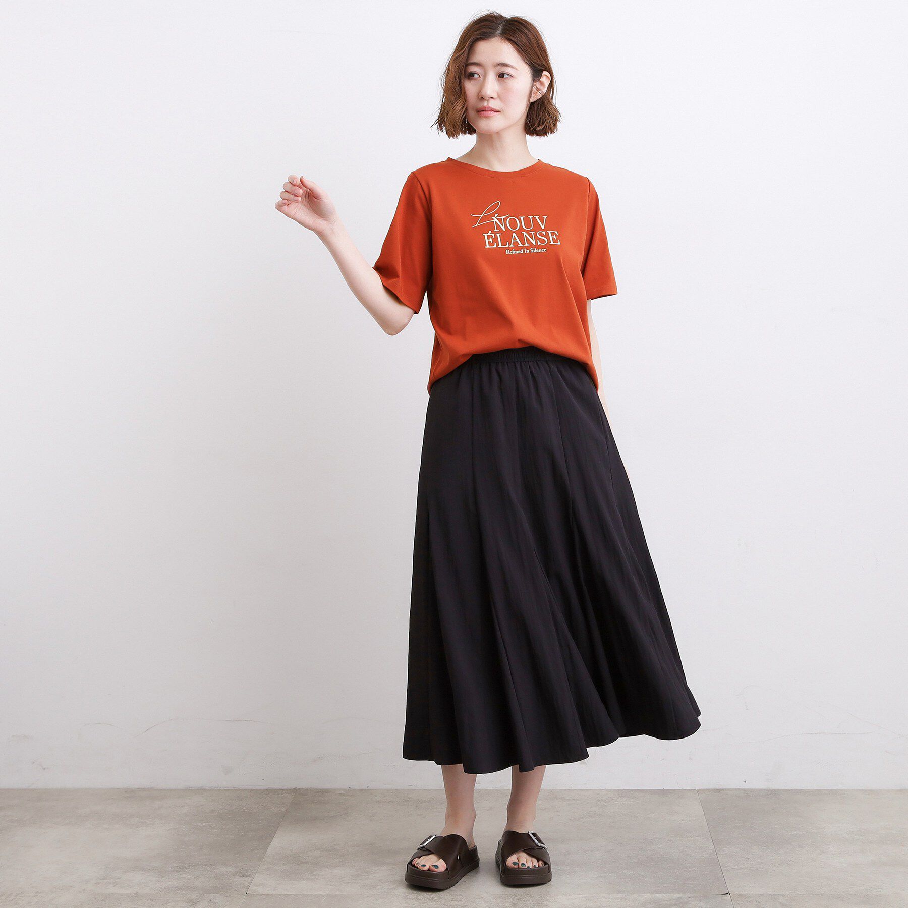 grove「【吸水速乾・UVカット・接触冷感・マシンウォッシャブル】ベーシックMIXロゴプリントT」|Tシャツ・カットソー|