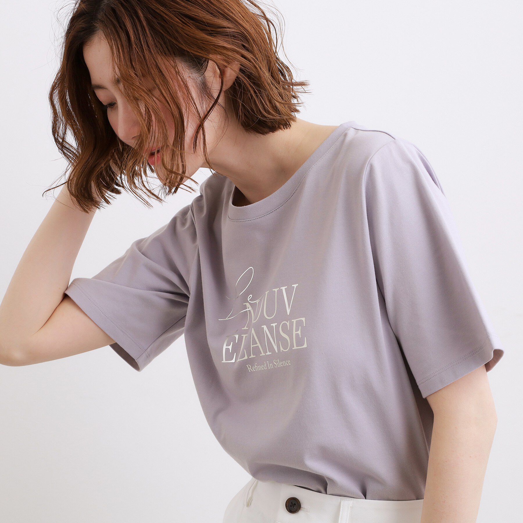 grove「【吸水速乾・UVカット・接触冷感・マシンウォッシャブル】ベーシックMIXロゴプリントT」|Tシャツ・カットソー|
