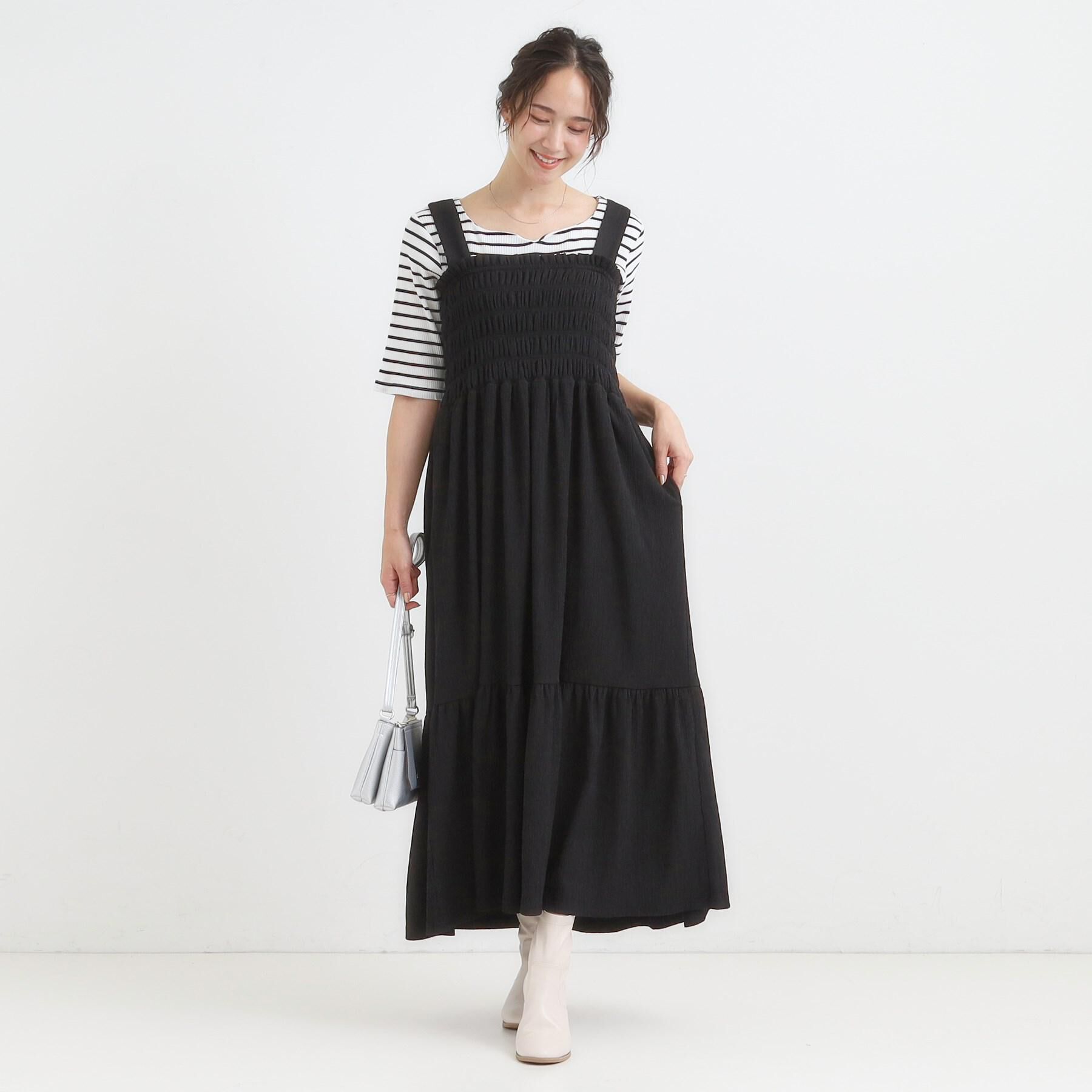 SHOO･LA･RUE「【S-LL】女性らしさ漂うハートネック テレコ5分袖トップス」|Tシャツ・カットソー|
