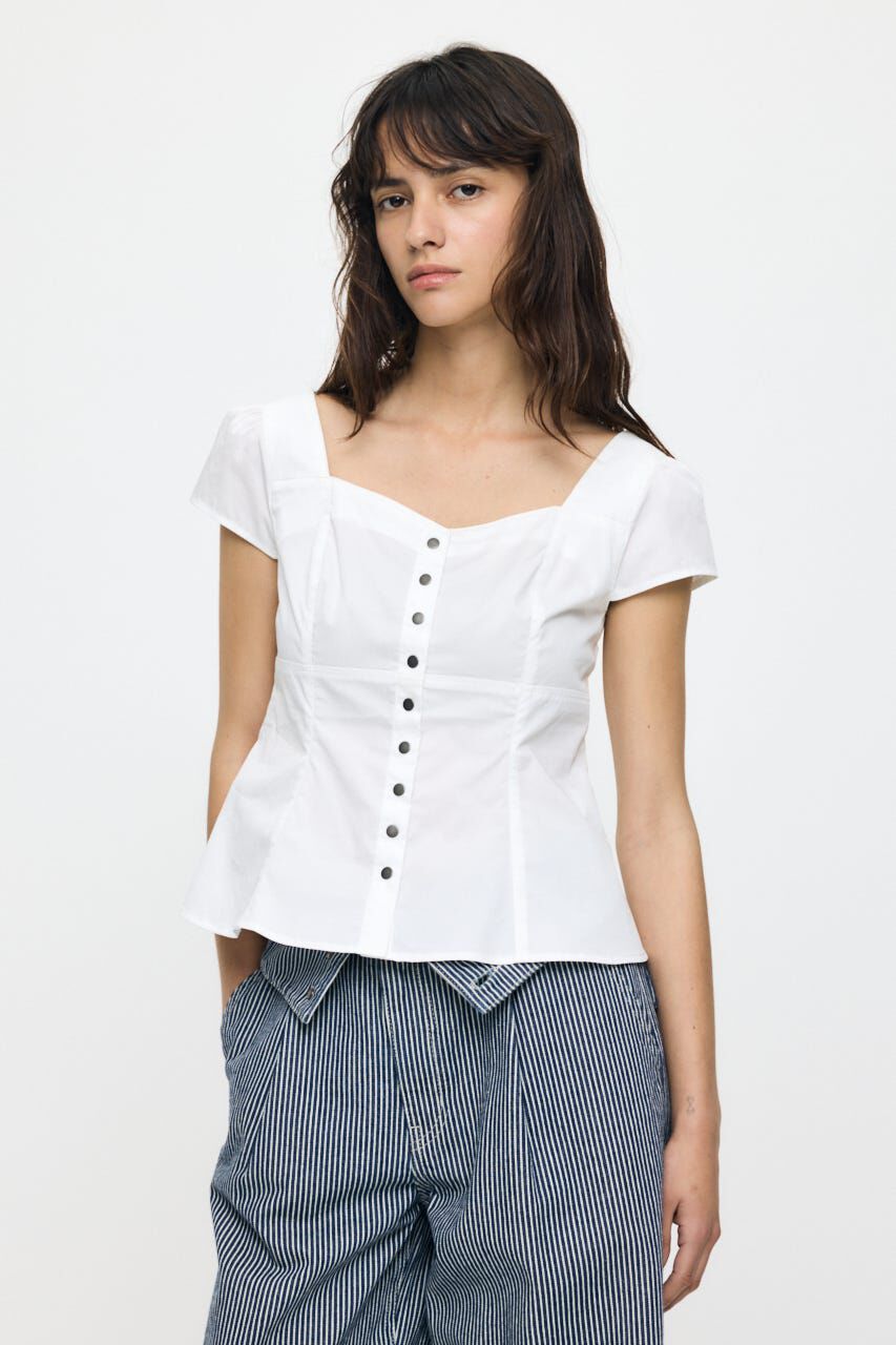MOUSSY「BUTTON UP FITTED ブラウス」|シャツ・ブラウス|
