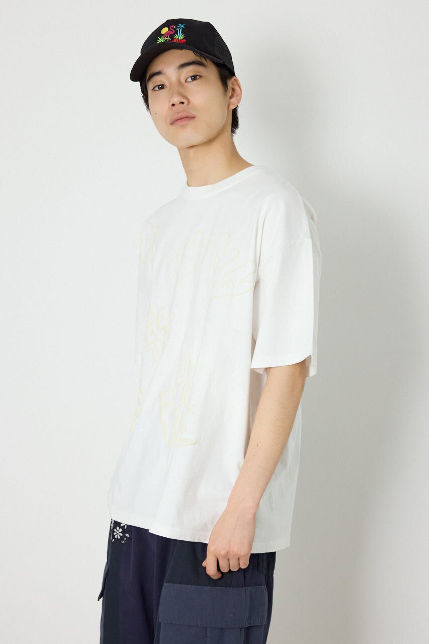 RODEO CROWNS「クレヨンタッチ同色発泡プリントTシャツ」|Tシャツ・カットソー|