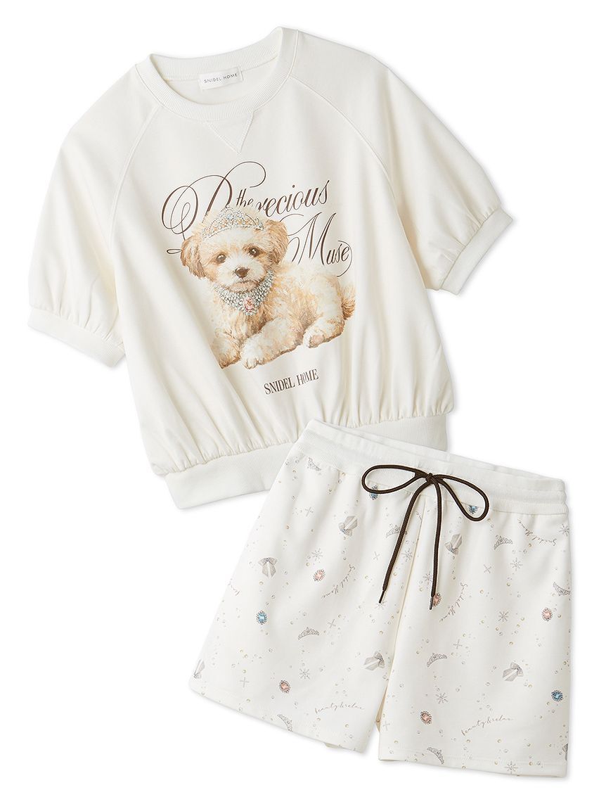 SNIDEL HOME「DOGスウェットセットアップ」|ルームウェア|