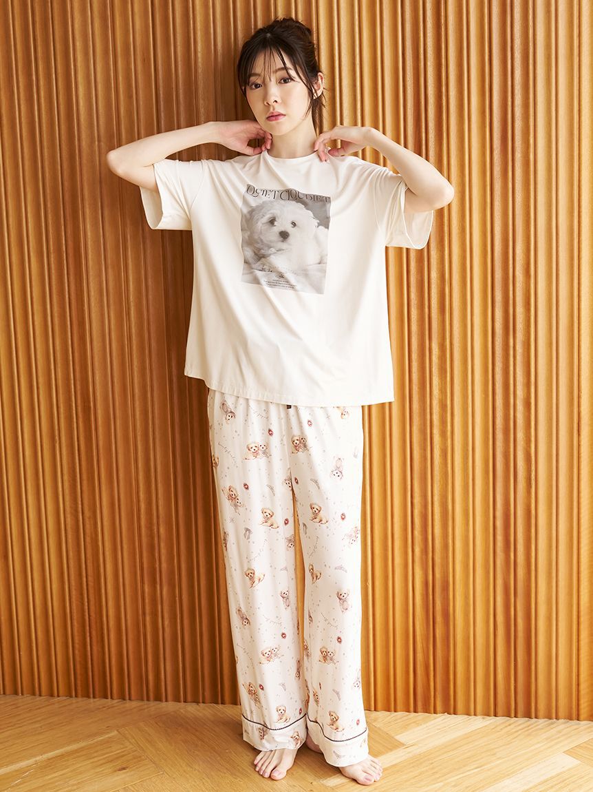 SNIDEL HOME「DOGカットロングパンツ」|ルームウェア|IVR