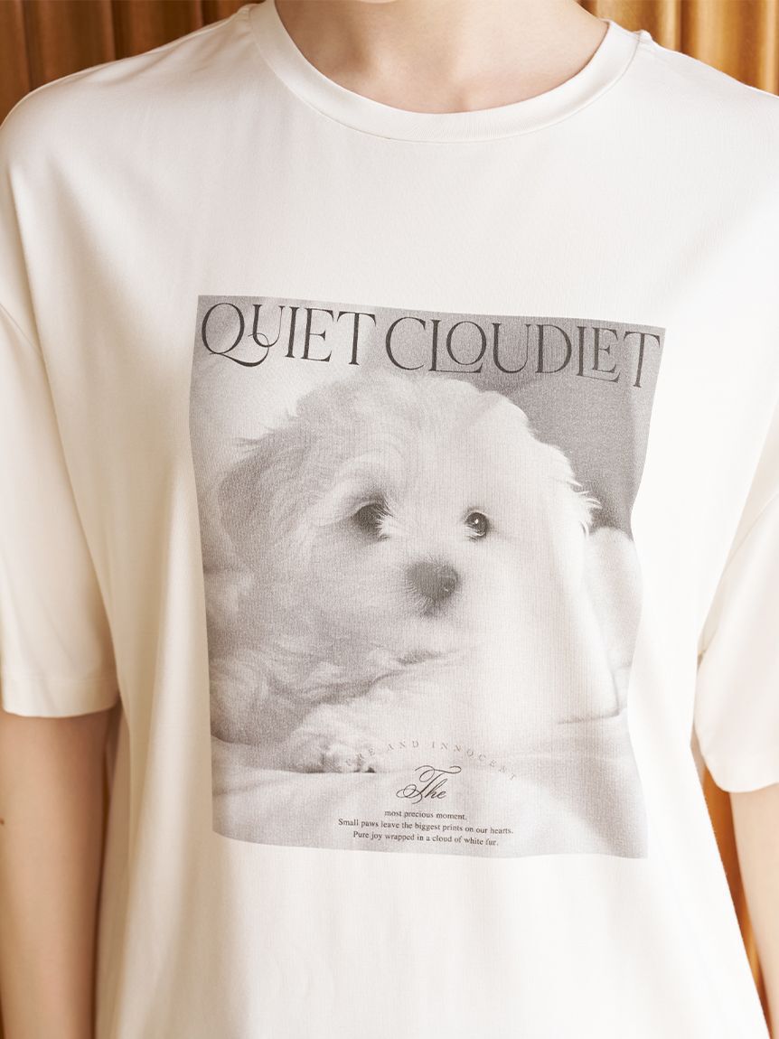 SNIDEL HOME「【接触冷感】DOG Tシャツ」|ルームウェア|