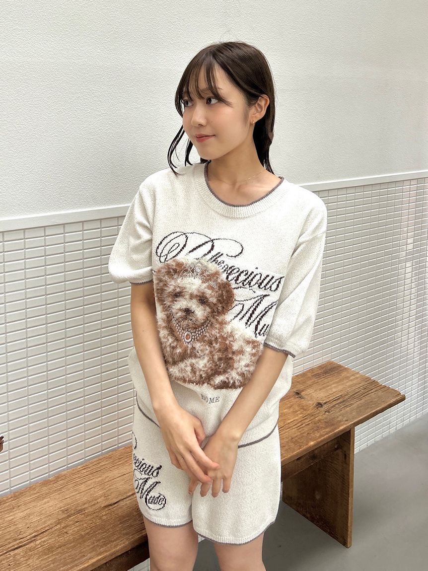 SNIDEL HOME「DOGラメジャガードプルオーバー」|ルームウェア|