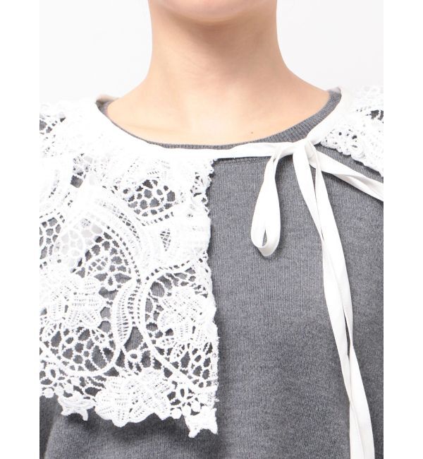ELENDEEK「LACE COLLAR KT TOP」|ニット・セーター|