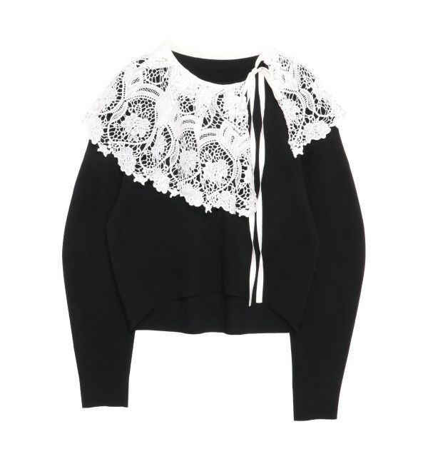 ELENDEEK「LACE COLLAR KT TOP」|ニット・セーター|