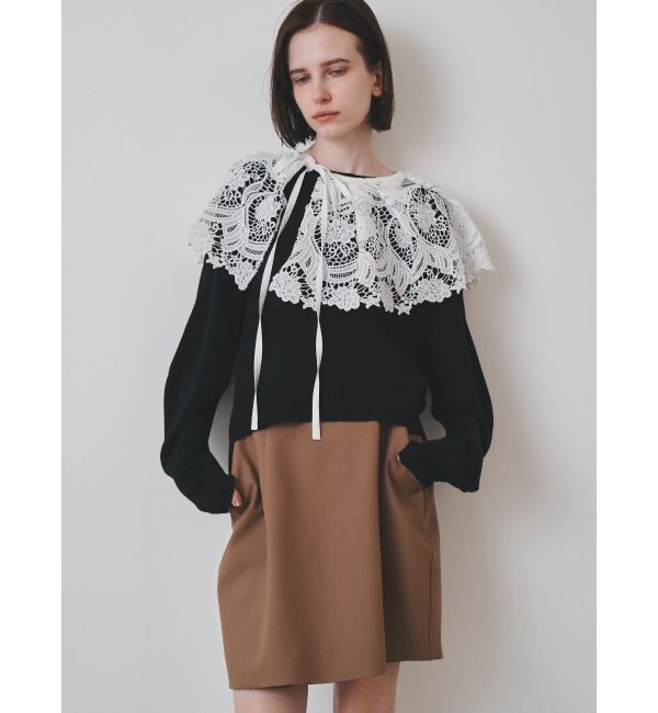 ELENDEEK「LACE COLLAR KT TOP」|ニット・セーター|