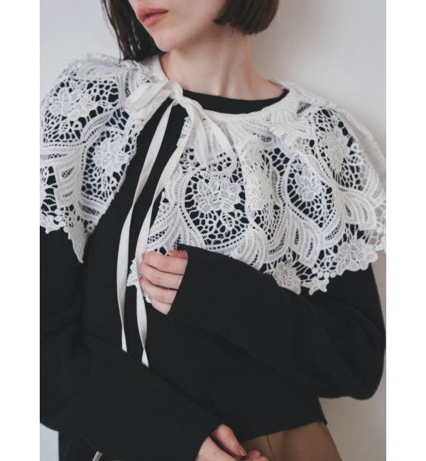ELENDEEK「LACE COLLAR KT TOP」|ニット・セーター|