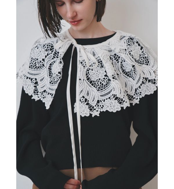 ELENDEEK「LACE COLLAR KT TOP」|ニット・セーター|