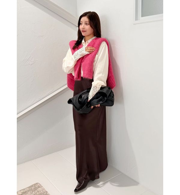 LAGUNAMOON「【接触冷感】スリットサテンナロースカート」|スカート|