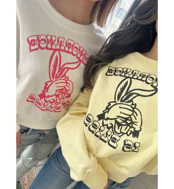 GYDA「ignorance BUNNYショートスウェットトップス」|スウェット・ジャージ|
