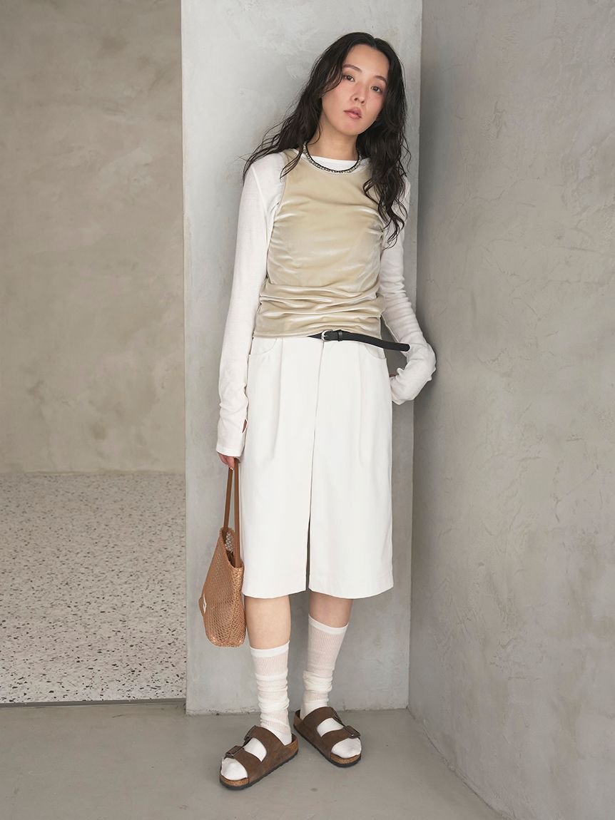 emmi atelier「2wayベロアタンクトップ」|タンクトップ|