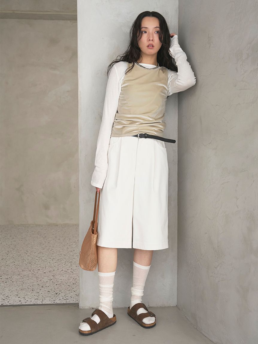 emmi atelier「2wayベロアタンクトップ」|タンクトップ|