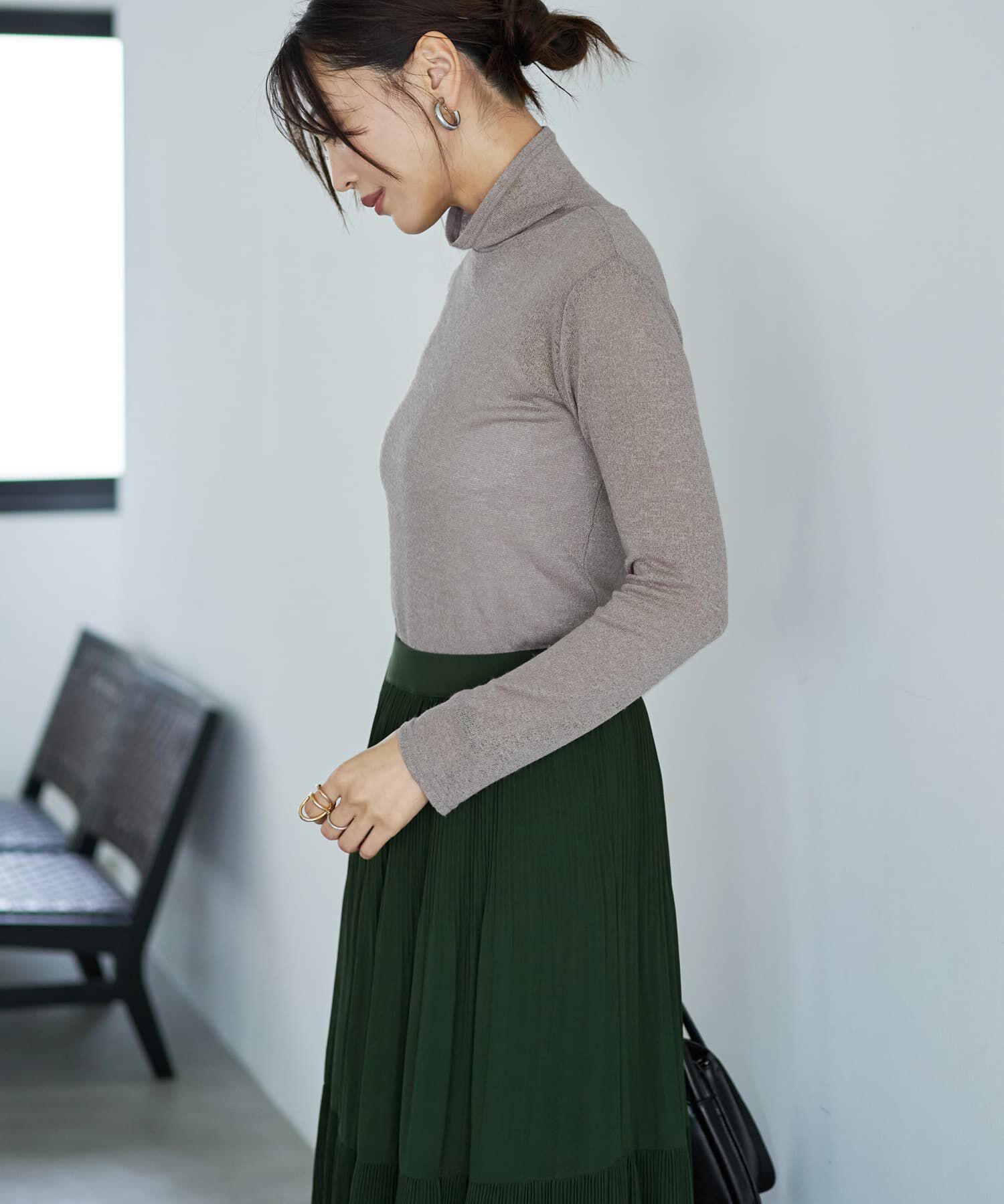 STYLE DELI「テクスチャーインナータートルトップス」|Tシャツ・カットソー|